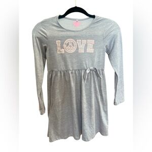 5 FOR $20 FreeStyle Big Kids Girls Grey Love Dress sz 10